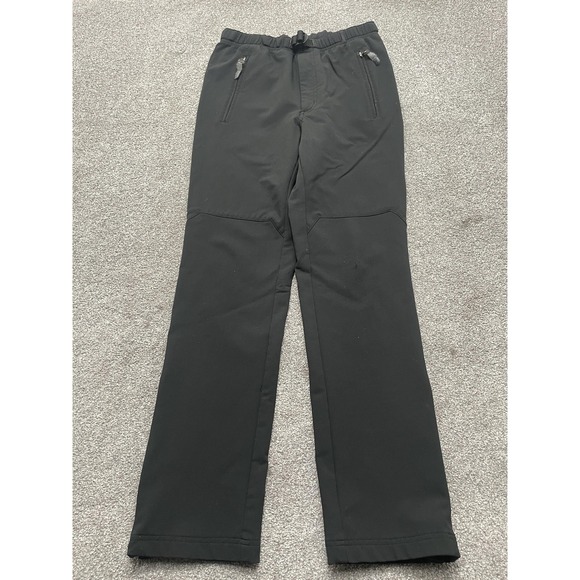 Ibex Pants Mens Small Black Climawool Lite Softshell Merino Wool Hiking Belted - Picture 1 of 12